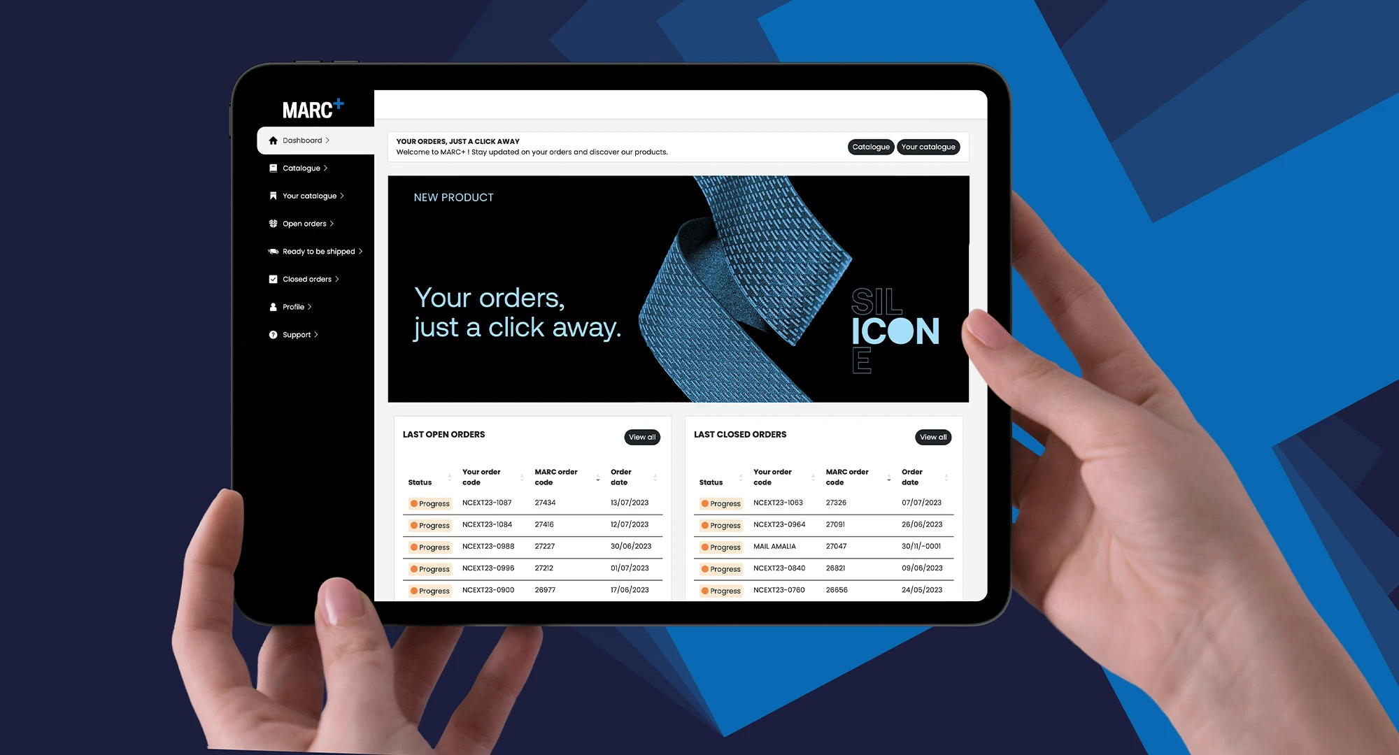 area riservata custom b2b marc plus vittoria comunica